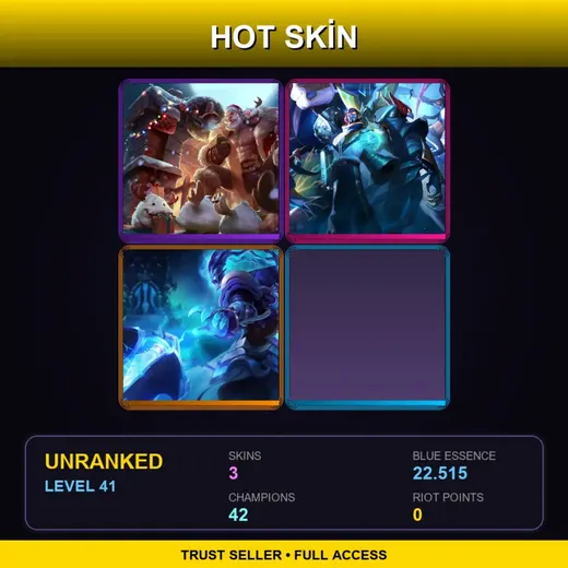 EUW | Santa Braum | SKT T1 Elise | Worlds 2013 Thresh | 3 Skin | 42 Champ | Lv41