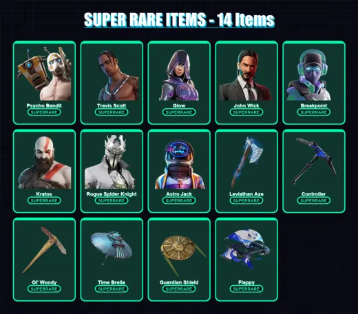 [PS4/PS5/XBOX/PC] | Psycho Bandit | Travis Scott | Glow | John Wick | Breakpoint | 312 skin | 331 pickaxe | 269 emote | 252 glider | Lv4254