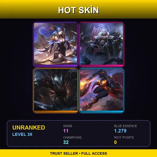 BR | Victorious Sona | Victorious Sejuani | Blood Moon Talon | Lunar Beast Darius | 11 Skin | 32 Champ | Lv38