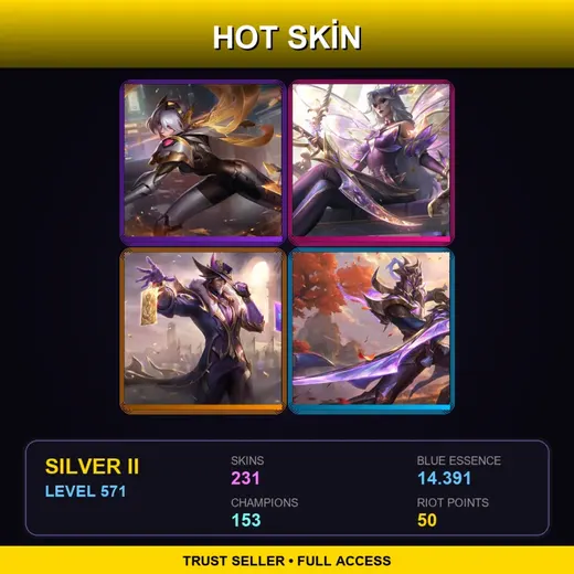 ME | Prestige Faerie Court Katarina | Victorious Twisted Fate | Victorious Master Yi | 231 Skin | 153 Champ | Lv571