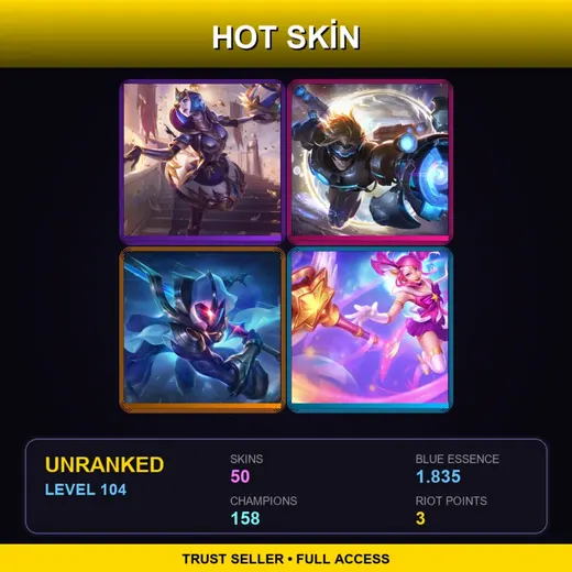 SG | Victorious Orianna | Cosmic Blade Master Yi | Pulsefire Ezreal | Star Guardian Lux | 50 Skin | 158 Champ | Lv104 — Siren Cassiopeia