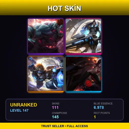 SG | Hextech Sion | Battle Academia Ezreal | Spirit Blossom Kindred | Spirit Blossom Riven | 111 Skin | 145 Champ | Lv147