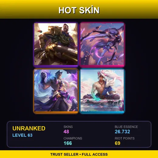 VN | Victorious Graves | Star Guardian Akali | Spirit Blossom Sett | Spirit Blossom Yasuo | 48 Skin | 166 Champ | Lv63 — LoL account