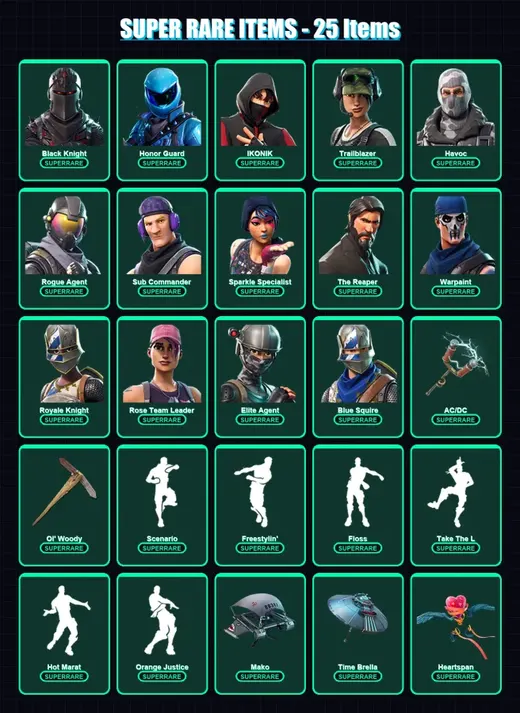 [PC/XBOX/PSN] | Black Knight | Honor Guard | IKONIK | Omega | Trailblazer | 135 skin | 91 pickaxe | 84 emote | 89 glider | Lv1337