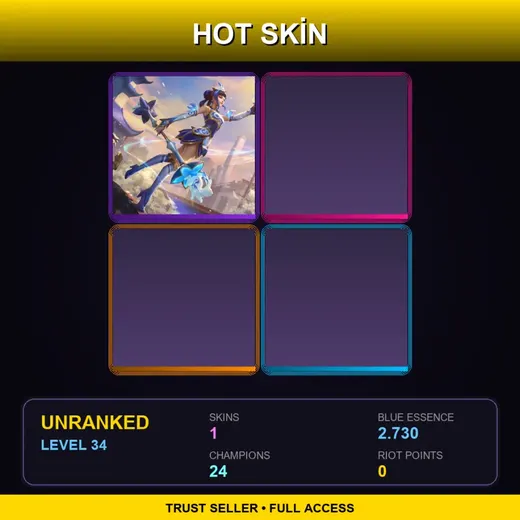 EUW | Porcelain Lux | 1 Skin | 24 Champ | Lv34