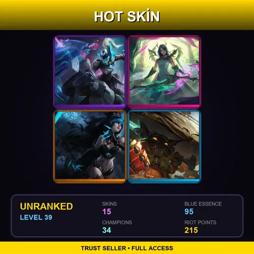 LAS | PROJECT: Sejuani | Fae Dragon Ashe | Shadow Evelynn | Omega Squad Veigar | 15 Skin | 34 Champ | Lv39 — K Da All Out Evelynn