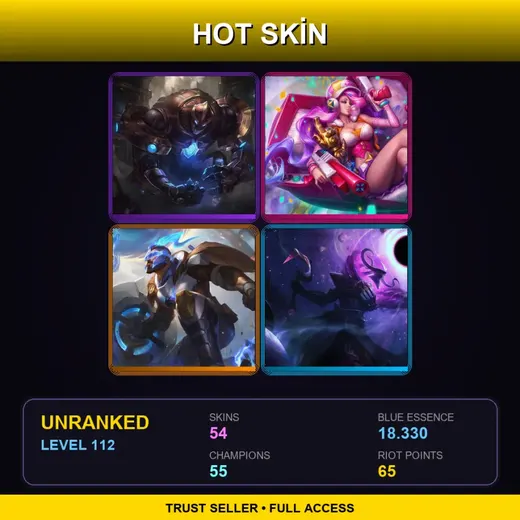 LAN | Hextech Galio | Battle Academia Katarina | High Noon Katarina | Spirit Blossom Teemo | 54 Skin | 55 Champ | Lv112