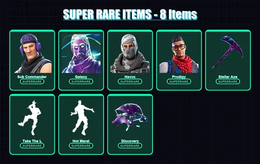 [PC/PSN] | Sub Commander | Galaxy | Havoc | Prodigy | Dark Voyager | 9 skin | 8 pickaxe | 13 emote | 12 glider | Lv144