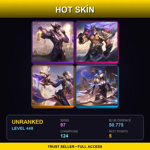 LAS | Victorious Twisted Fate | Victorious Tryndamere | Victorious Fiora | Victorious Sona | 97 Skin | 124 Champ | Lv448 — Star Guardian Ekko
