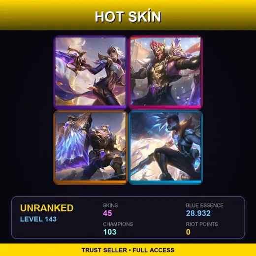 BR | Victorious Fiora | Victorious Draven | Victorious Braum | Spirit Blossom Yorick | 45 Skin | 103 Champ | Lv143