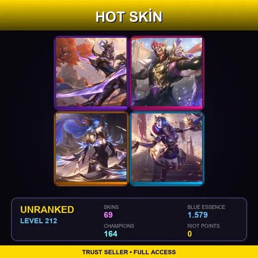 SG | Victorious Master Yi | Victorious Draven | Victorious Sona | Victorious Orianna | 69 Skin | 164 Champ | Lv212
