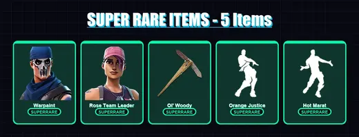 [PC/XBOX/PSN] | Warpaint | Rose Team Leader | The Prisoner | Ronin | Hybrid | 46 skin | 51 pickaxe | 64 emote | 52 glider | Lv654