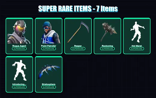 [PS4/PS5/XBOX/PC] | Rogue Agent | Point Patroller | Calamity | Velocity | Deadpool | 67 skin | 66 pickaxe | 59 emote | 72 glider | Lv1054