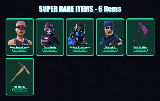[PC] | Rose Team Leader | Dark Skully | Carbon Commando | Warpaint | Kymera | 24 skin | 31 pickaxe | 28 emote | 22 glider | Lv166
