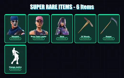 [PS4/PS5/XBOX/PC] | Warpaint | Rose Team Leader | Glow | Zenith | Blackheart | 29 skin | 36 pickaxe | 48 emote | 35 glider | Lv634
