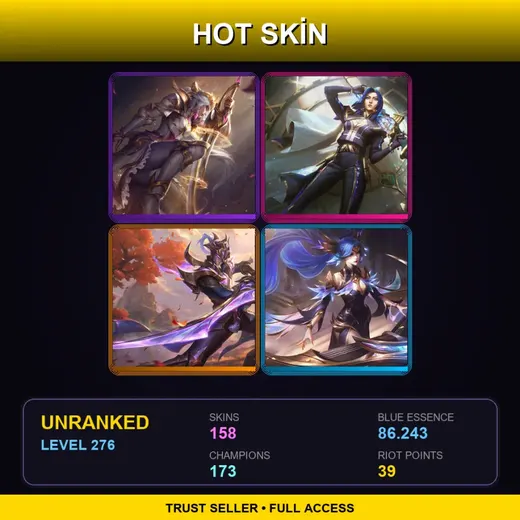 EUNE | Prestige Battle Queen Diana | Prestige Arcane Commander Caitlyn | Victorious Master Yi | Victorious Sona | 158 Skin | 173 Champ | Lv276