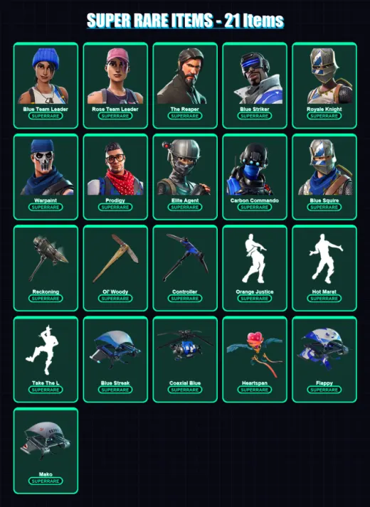 [PS4/PS5/XBOX/PC] | Blue Team Leader | Rose Team Leader | The Reaper | 83 skin | Lv1190