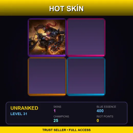 TR | Vandal Jax | 1 Skin | 25 Champ | Lv31