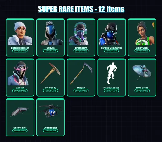 [PC/XBOX] | Polo Prodigy | Blizzard Bomber | Sultura | Breakpoint | Carbon Commando | 250 skin | 218 pickaxe | 168 emote | 180 glider | Lv2899