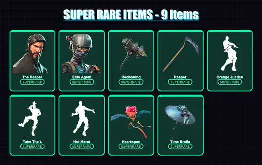 [PC/XBOX/PSN] | The Reaper | Elite Agent | The Ageless | Lynx | Paradigm (Reality-659) | 169 skin | 177 pickaxe | 150 emote | 182 glider | Lv2373
