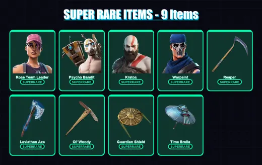 [PC] | Rose Team Leader | Psycho Bandit | Kratos | Warpaint | Omegarok | 117 skin | 113 pickaxe | 102 emote | 96 glider | Lv1174