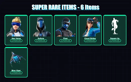 [PS4/PS5/XBOX/PC] | Neo Versa | Sultura | Fixer | Cloud Striker | Renzo the Destroyer | 74 skin | 135 pickaxe | 122 emote | 115 glider | Lv2063