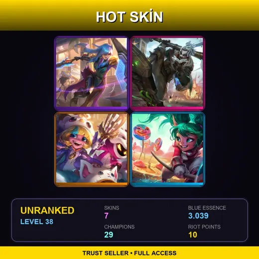 RU | Battle Academia Leona | Arcane Firelight Ekko | Furyhorn Cosplay Veigar | Lollipoppy | 7 Skin | 29 Champ | Lv38 — Cafe Cuties Annie