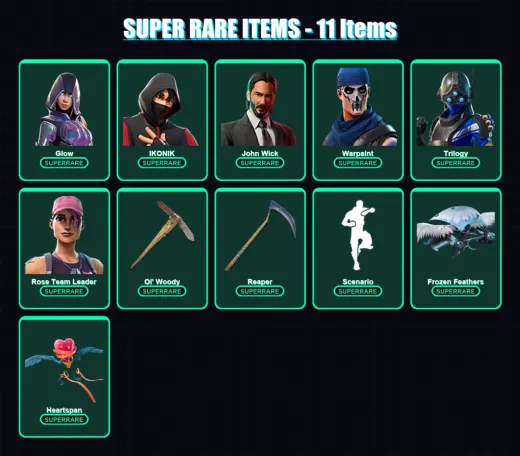 [PS4/PS5/XBOX/PC] | Glow | IKONIK | John Wick | Warpaint | Trilogy | 51 skin | 43 pickaxe | 70 emote | 42 glider | Lv539