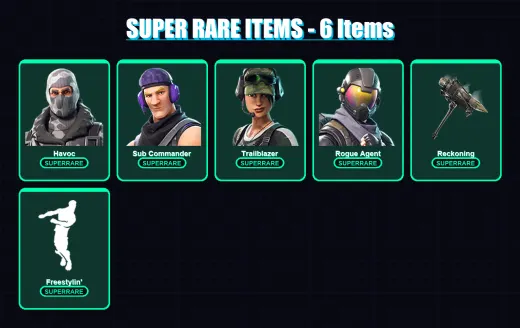 [PS4/PS5/XBOX/PC] | Havoc | Sub Commander | Trailblazer | Rogue Agent | Calamity | 21 skin | 29 pickaxe | 20 emote | 29 glider | Lv413