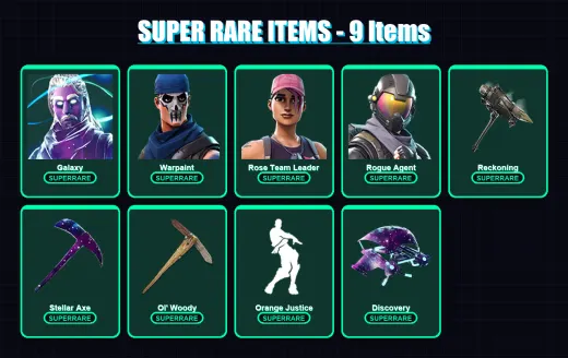 [SWITCH/XBOX/PSN/PC] | Galaxy | Warpaint | Rose Team Leader | Rogue Agent | Zenith | 32 skin | 19 pickaxe | 29 emote | 29 glider | Lv288
