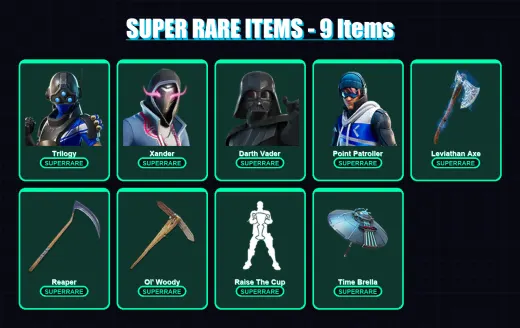 [PC] | Trilogy | Xander | Darth Vader | Point Patroller | Driftwalker | 470 skin | 471 pickaxe | 424 emote | 282 glider | Lv7439