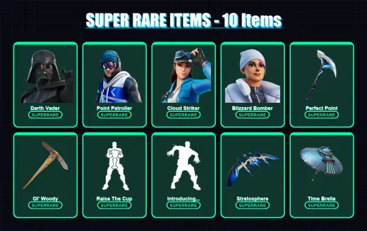 [PS4/PS5/XBOX/PC] | Darth Vader | Point Patroller | Cloud Striker | Blizzard Bomber | Malik | 118 skin | 118 pickaxe | 109 emote | 106 glider | Lv15