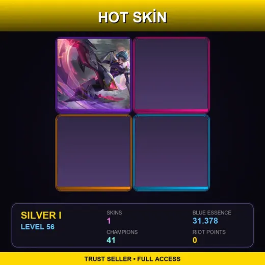 EUW | Strike Commander Camille | 1 Skin | 41 Champ | Silver I | Lv56