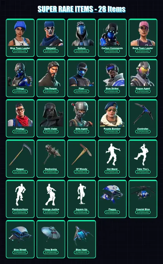 [PS4/PS5/XBOX/PC] | Blue Team Leader | Warpaint | Sultura | 185 skin | Lv1361