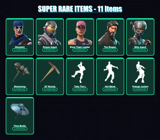 [PS4/PS5/PC] | Warpaint | Rogue Agent | Rose Team Leader | The Reaper | Elite Agent | 159 skin | 175 pickaxe | 161 emote | 166 glider | Lv2301 — Game account