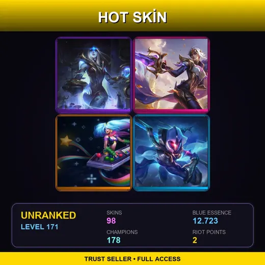 VN | Victorious Fiora | Battle Academia Caitlyn | Cosmic Blade Master Yi | Cosmic Charger Hecarim | 98 Skin | 178 Champ | Lv171 — Shan Hai Scrolls Neeko