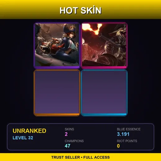 BR | Waterloo Miss Fortune | Crime City Twitch | 2 Skin | 47 Champ | Lv32 — Crime City Twitch