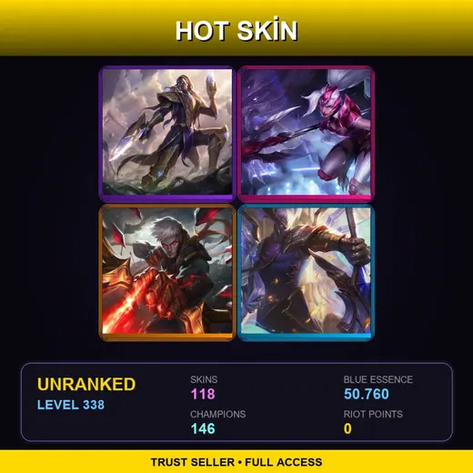 VN | Victorious Lucian | Challenger Nidalee | Conqueror Varus | Victorious Aatrox | 118 Skin | 146 Champ | Lv338