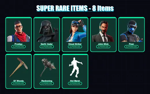 [PS4/PS5/XBOX/PC] | Prodigy | Darth Vader | Cloud Striker | John Wick | Fixer | 214 skin | 177 pickaxe | 198 emote | 151 glider | Lv2474
