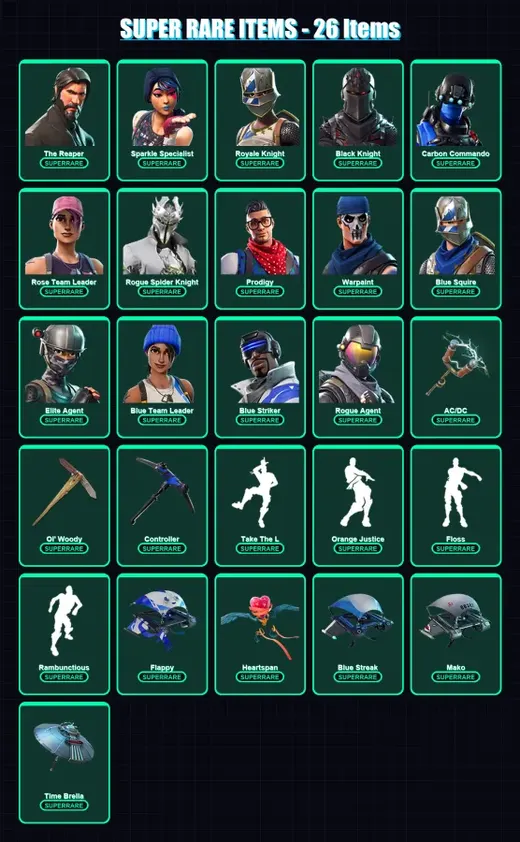 [PC/XBOX/PSN] | The Reaper | Sparkle Specialist | Royale Knight | 70 skin | Lv1047