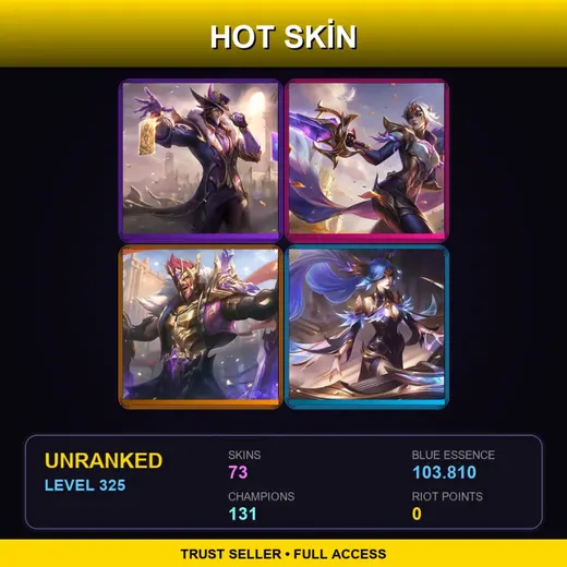 LAN | Victorious Twisted Fate | Victorious Fiora | Victorious Draven | Victorious Sona | 73 Skin | 131 Champ | Lv325