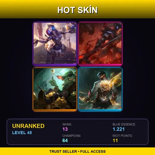 RU | Victorious Orianna | Dragonslayer Xin Zhao | Kingpin Twitch | Dragon Fist Lee Sin | 13 Skin | 64 Champ | Lv48