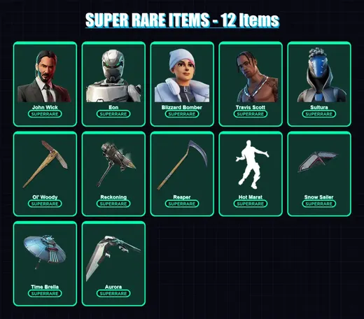 [PS4/PS5/PC] | John Wick | Eon | Blizzard Bomber | Travis Scott | Sultura | 176 skin | 192 pickaxe | 151 emote | 151 glider | Lv2900