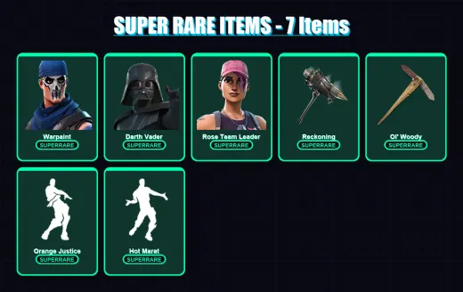 [PC/XBOX] | Warpaint | Darth Vader | Rose Team Leader | Malik | Sentinel | 138 skin | 165 pickaxe | 114 emote | 124 glider | Lv1346