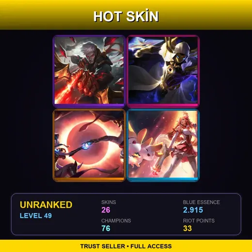 EUW | Conqueror Varus | Cosmic Reaver Kassadin | Cosmic Dusk Xayah | Star Guardian Miss Fortune | 26 Skin | 76 Champ | Lv49