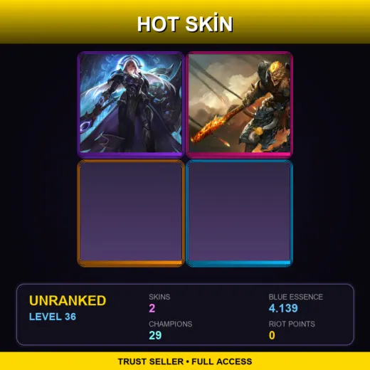 EUW | Lunar Eclipse Leona | General Wukong | 2 Skin | 29 Champ | Lv36
