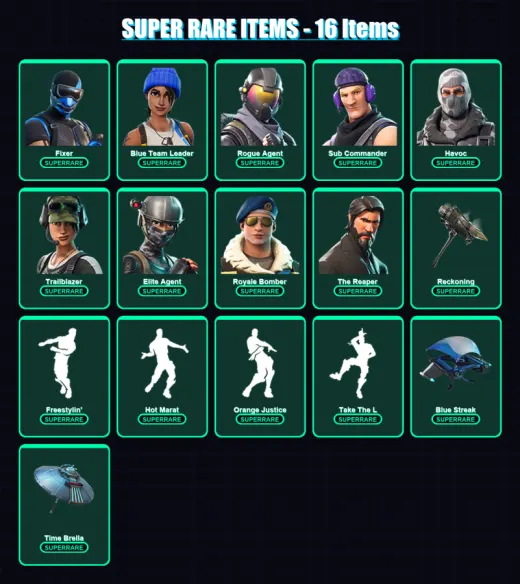 [PS4/PS5/XBOX/PC] | Fixer | Blue Team Leader | Rogue Agent | Sub Commander | Havoc | 66 skin | 39 pickaxe | 61 emote | 52 glider | Lv769 — Game account