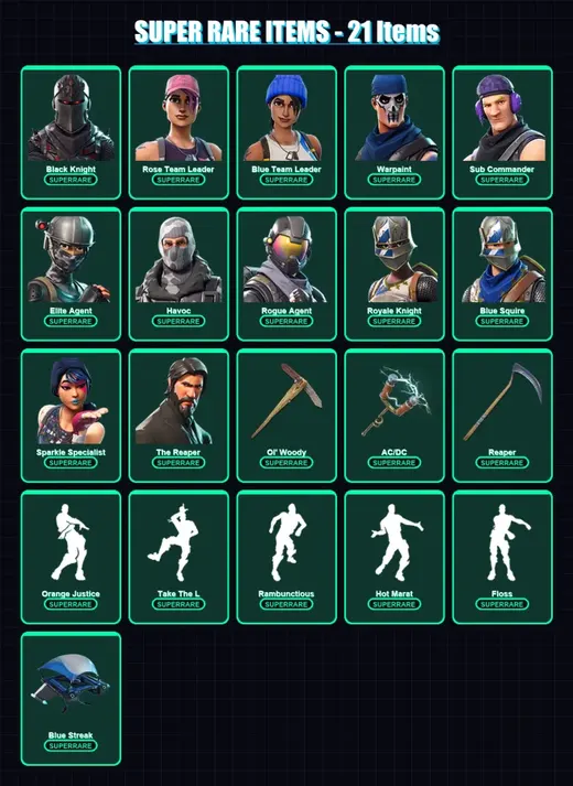 [PS4/PS5/XBOX/PC] | Black Knight | Rose Team Leader | Blue Team Leader | 72 skin | Lv1016