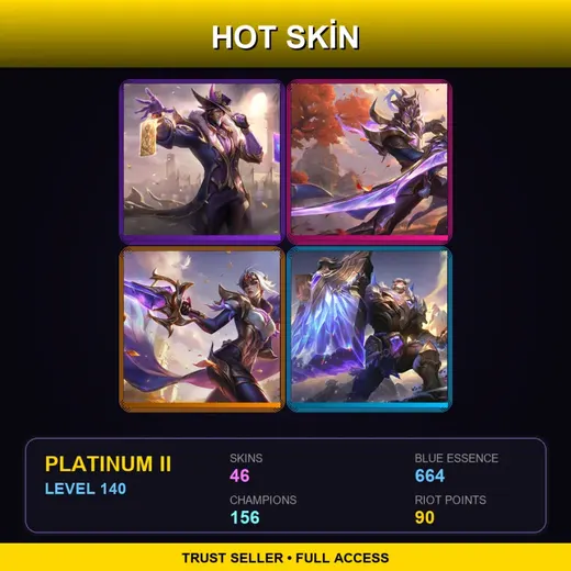 TR | Victorious Twisted Fate | Victorious Master Yi | Victorious Fiora | Victorious Braum | 46 Skin | 156 Champ | Platinum II | Lv140