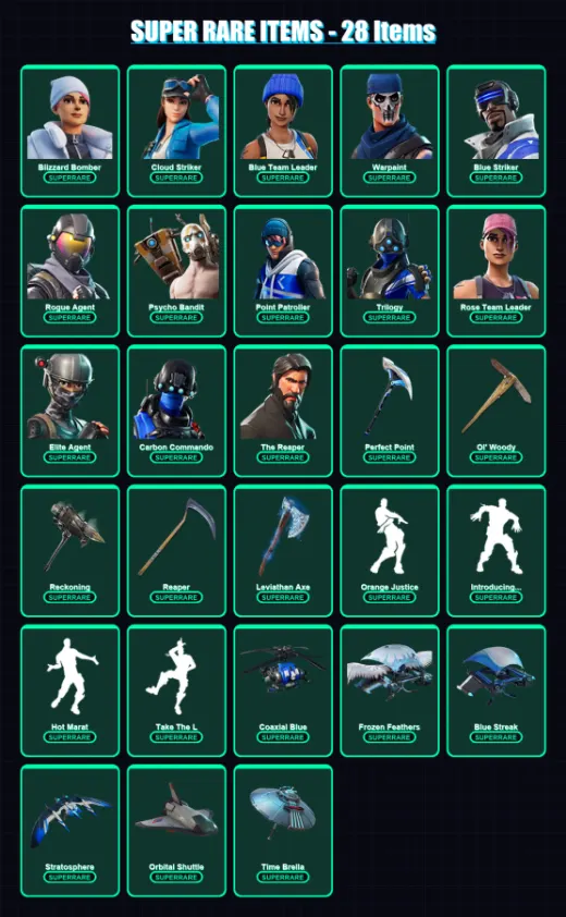 [PS4/PS5/XBOX/PC] | Blizzard Bomber | Cloud Striker | Blue Team Leader | 216 skin | Lv2333